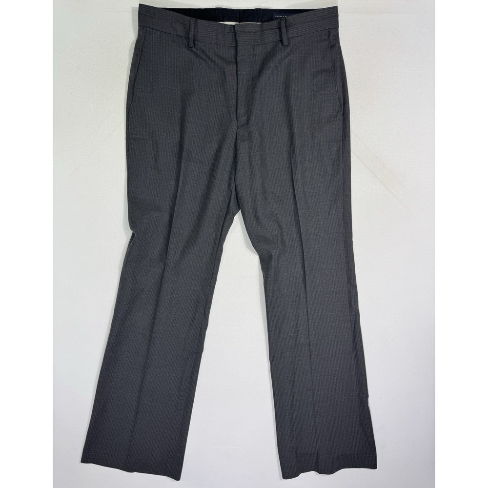 Banana Republic Men's 34x34 (35x33) Dress Pants Wool Grey Pinstripe Slacks City